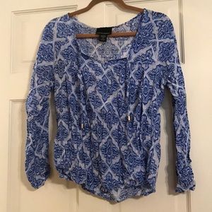Blue long sleeve top